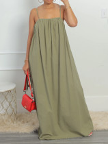 SC Plus Size 1XL-5XL Solid Colour Dress QMZF-1893