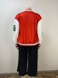 SC Plus Size Long Sleeve Tops Baseball Jacket GAWE-6275