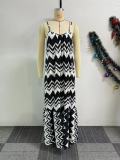 SC Sling Print Backless Maxi Dress NY-10859