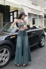 SC Vintage Wide Leg Loose Flared Jeans XCFF-1189