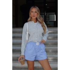 SC Casual Solid Color Cardigan Sweater Short Coat ASL-6750
