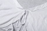 SC Sexy Tie Cardigan Solid Color Shorts Set XEF-51714