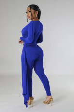 SC Solid Deep V Neck Tight Jumpsuit SFY-2782