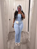 SC Solid Color Tight Tube Tops Jumpsuit GYZY-8918
