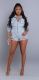 SC Long Sleeve Zipper Hole Romper MEM-88589