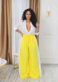 SC Fashion Casual Color Block Wide Leg Pants YD-8814