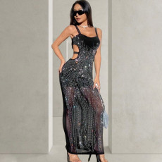 SC Sexy Hollow Out Hot Drill Evening Dress CYA-CY901292