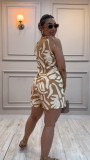 SC Print Tie Up Loose Romper NY-10869