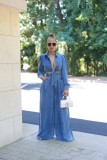 SC Casual Wide Leg Pants Denim Two Piece Set TR-1314