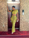 SC Short Sleeve Solid Crop Top Drawstring Long Skirt 2 Piece Set GADE-8302