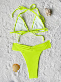 SC Sexy Backless Solid Color Bikinis 2 Piece Swimsuit CASF-6708