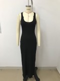 SC U Neck Sling Solid Bodycon Dress LSD-LD1778