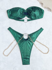 SC Solid Color Sexy Backless Two Piece Swimsuit CASF-6729