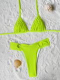 SC Sexy Backless Solid Color Bikinis 2 Piece Swimsuit CASF-6708
