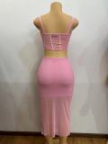 SC Sexy See Through Tight Two Piece Skirts Set GADE-8424