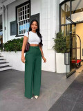 SC Solid Color Loose Wide Leg Pants QODY-Y6012