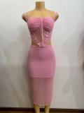 SC Sexy See Through Tight Two Piece Skirts Set GADE-8424