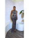 SC Hot Drill Backless Split Maxi Dress GADE-8421