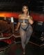 SC Pre Order: About 7 work days shipping Backless Mesh Cutout Patchwork Knit Jumpsuit YUEM-Y11057