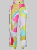 SC Fashion Print Color Block Loose Pants SH-391243