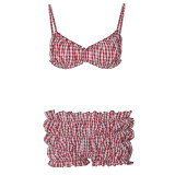 SC Pre Order: About 7 work days shipping Plaid Print Vest Pleated Shorts Set YUEM-Y11056