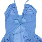 SC Solid Color Hollow Out See Through Jumpsuit CYA-901368