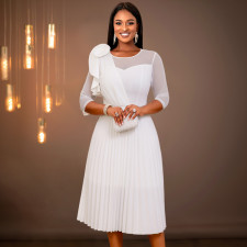 SC Plus Size See Through Half Sleeve Midi Dress GKEN-AM040519
