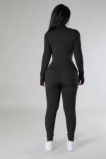 SC Long Sleeve Solid Zipper Sport Jumpsuit GXYF-H0419