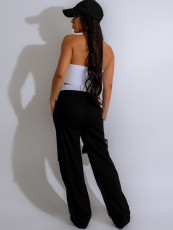 SC Casual Spliced Sport Straight Leg Pants MIL-065