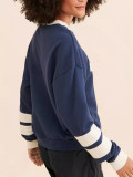 SC Color Block Letter Print Knits Sweatshirt GWDS-0403