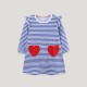SC Kids Girls Striped Fly Sleeve Knit Princess Dress GASD-1535