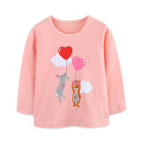 SC Kids Girl's Long Sleeve O Neck Print T Shirt GASD-5375