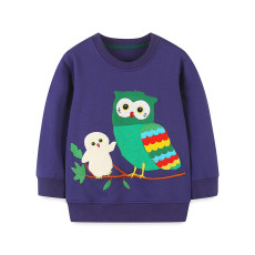 SC Kids Girl Cartoon Embroidery O Neck Pullover Sweatshirt GASD-8177