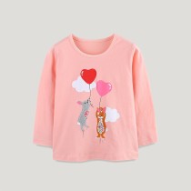 SC Kids Girl's Long Sleeve O Neck Print T Shirt GASD-5375