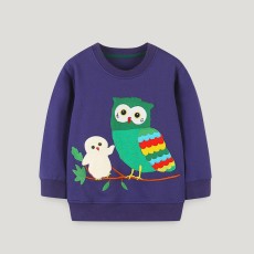 SC Kids Girl Cartoon Embroidery O Neck Pullover Sweatshirt GASD-8177