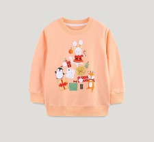 SC Kids Girl's Christmas Print Loose Sweatshirts GASD-8223