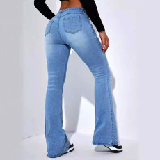 SC High Waist Straight Micro Flare Jeans GSMJ-S6968
