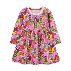 SC Kids Girl's Cartoon Full Printed Princess Dress GASD-1538