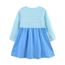 SC Kids Girl's Stripe Print Color Block Dress GASD-1515