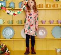 SC Kids Girl's Christmas Tree Print Long Sleeve Dress GASD-1544