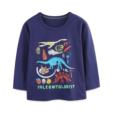 SC Kids Boy's Dinosaur printing Long Sleeve Casual T Shirt GASD-5391