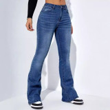 SC High Waist Straight Micro Flare Jeans GSMJ-S6968