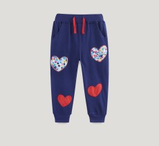 SC Kids Girl's Love Embroidery Patch Pants GASD-3121