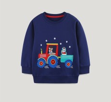 SC Christmas Kids Boy's Embroidered Long Sleeve Sweatshirt GASD-8220