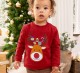 SC Christmas Kids Boy's Moose Print Loose Sweatshirt GASD-8232