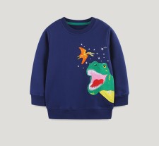 SC Kids Boy's Dinosaur Embroidery Long Sleeve Sweatshirt GASD-8224