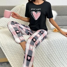 SC Short Sleeve Long Pants Homewear Pajama Set GXMB-9827