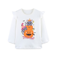 SC Halloween Kids Girls Long Sleeve Print T Shirt GASD-5390