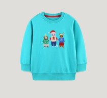 SC Kid Boy's Christmas Embroidered Knit Sweatshirt GASD-8239