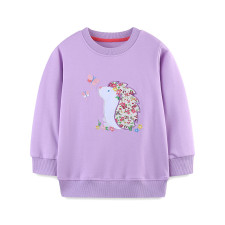 SC Kid Gril's Cartoon Embroidery Long Sleeve Sweatshirt GASD-8230